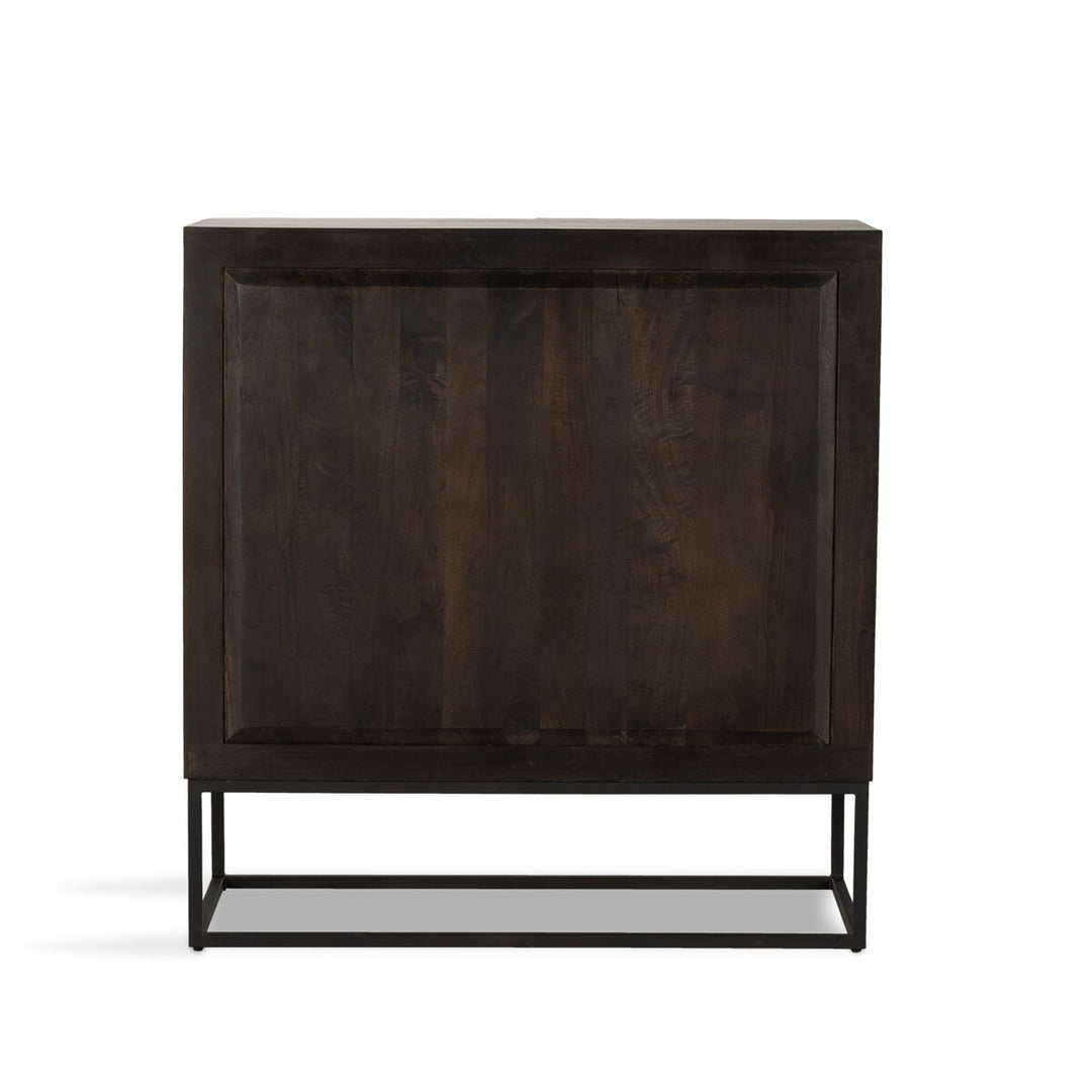 Shelby Bar Cabinet - Carved Vintage Brown