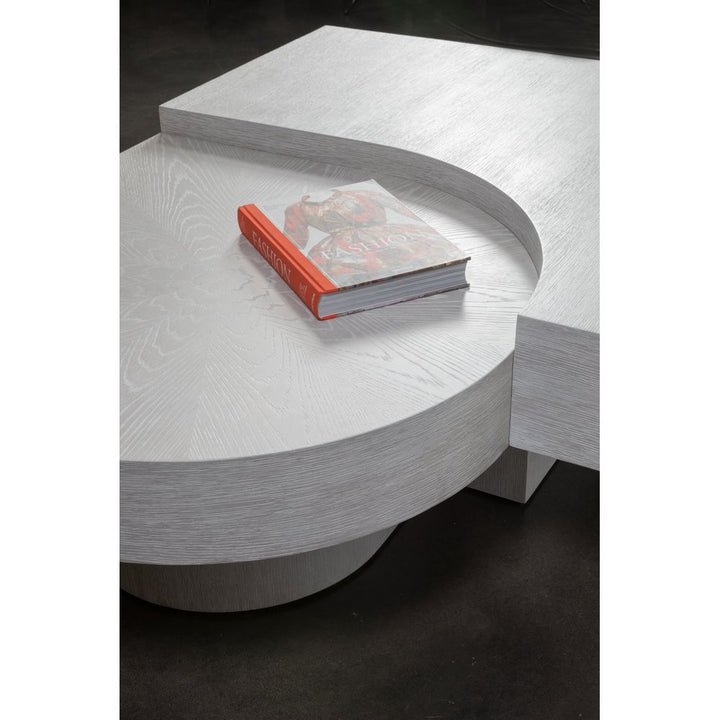 Coffee Tables Maxwell Split Level Cocktail Table - Misty White Gray