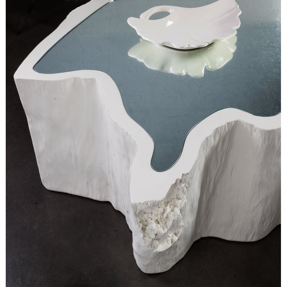 Coffee Tables Capitola Asymmetrical Cocktail Table - White