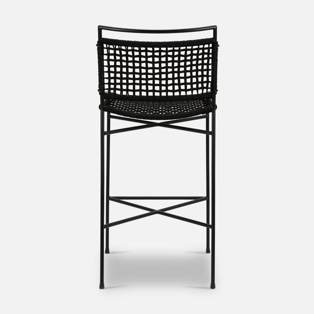 Roosevelt Outdoor Bar + Counter Stool - Black Rope - Bar