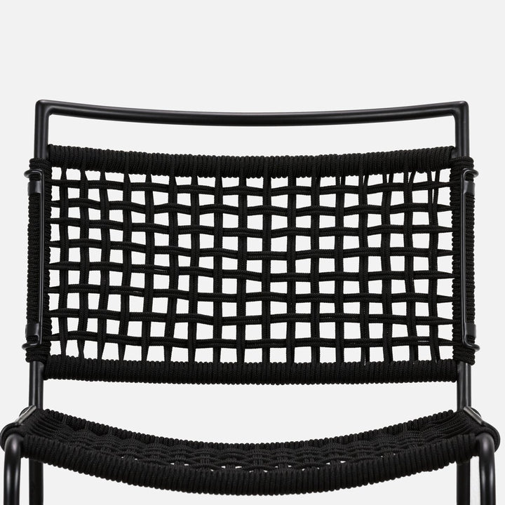 Roosevelt Outdoor Bar + Counter Stool - Black Rope - Bar