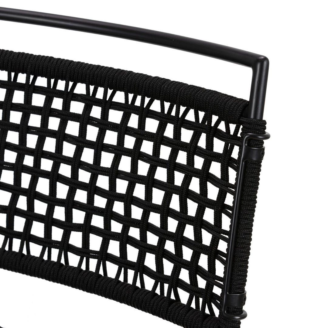 Roosevelt Outdoor Bar + Counter Stool - Black Rope - Bar