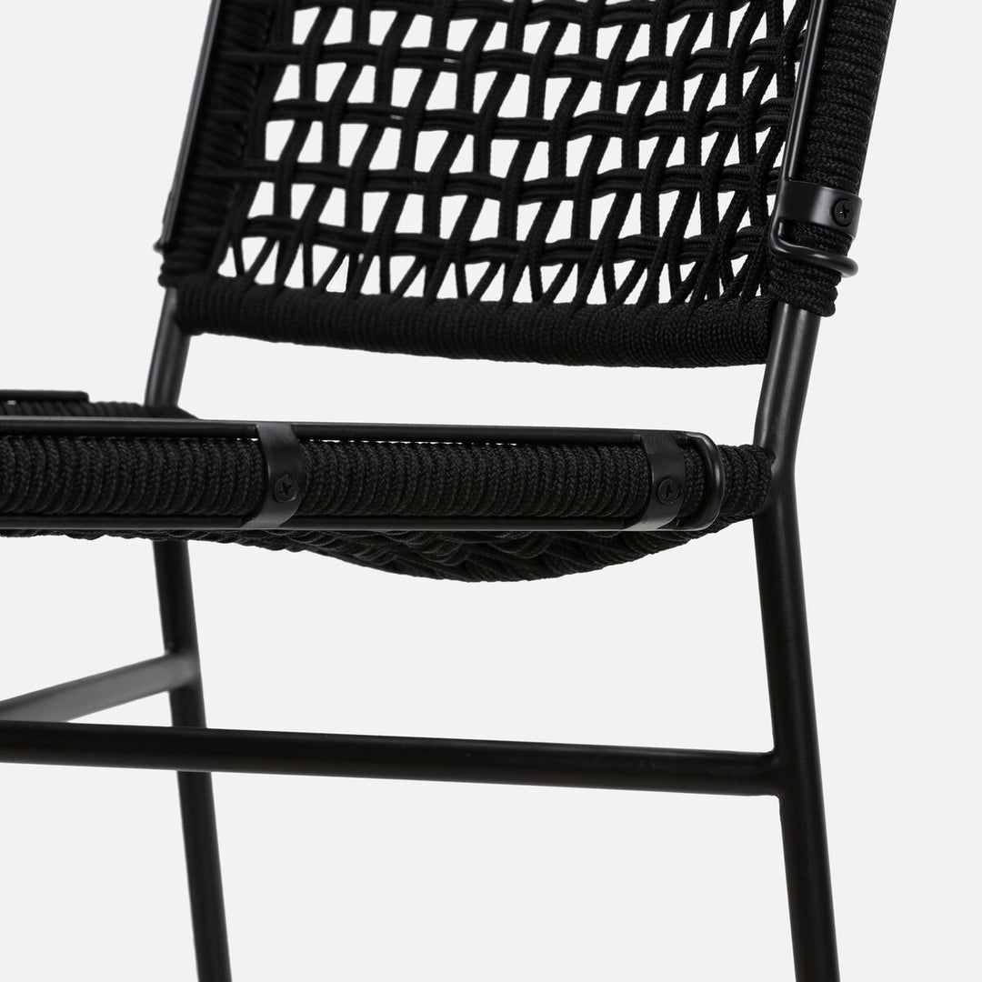 Roosevelt Outdoor Bar + Counter Stool - Black Rope - Bar