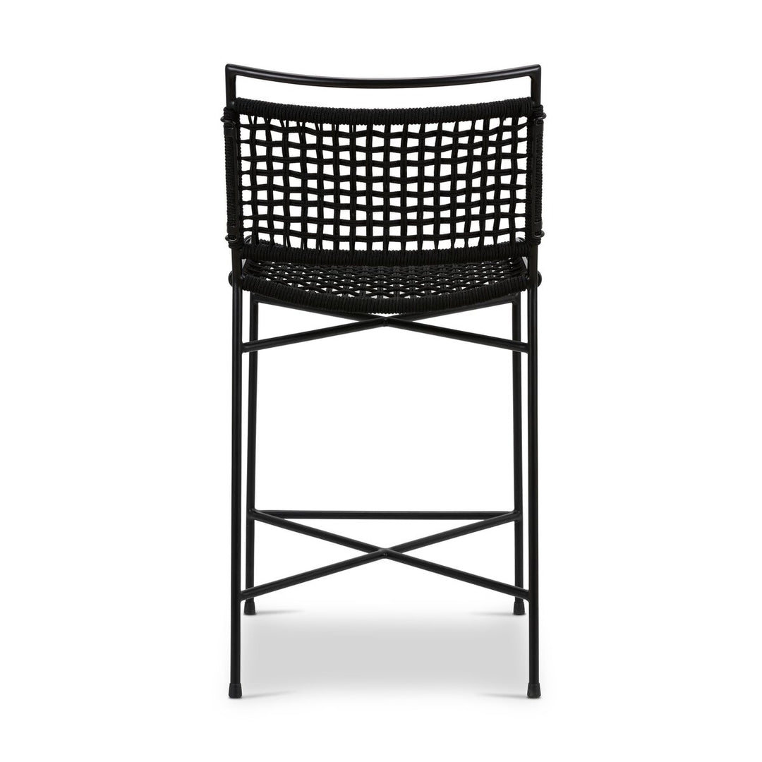 Roosevelt Outdoor Bar + Counter Stool - Black Rope - Counter