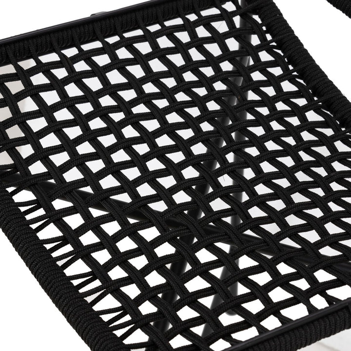 Roosevelt Outdoor Bar + Counter Stool - Black Rope - Counter