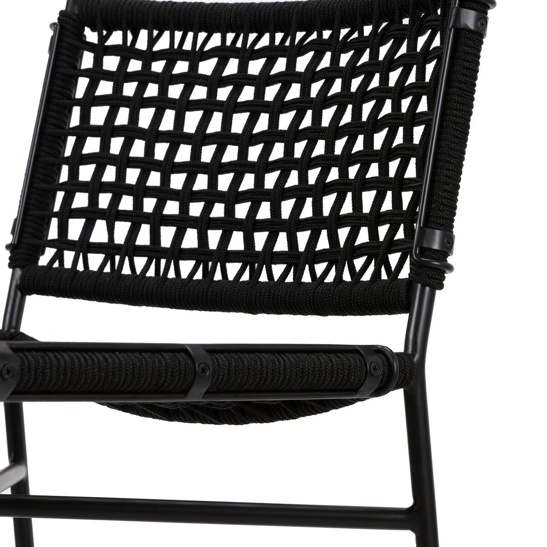 Roosevelt Outdoor Bar + Counter Stool - Black Rope - Counter