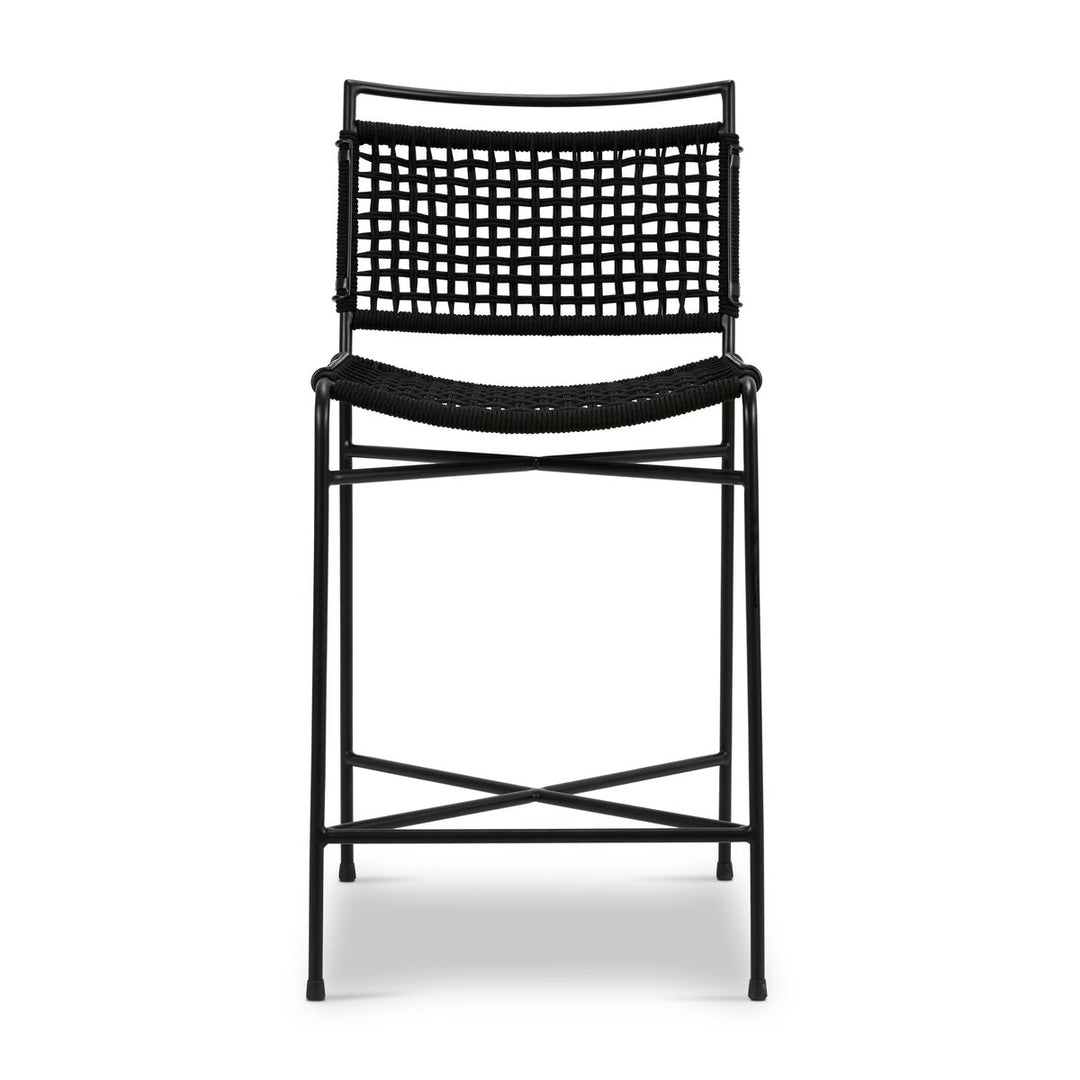 Roosevelt Outdoor Bar + Counter Stool - Black Rope - Counter