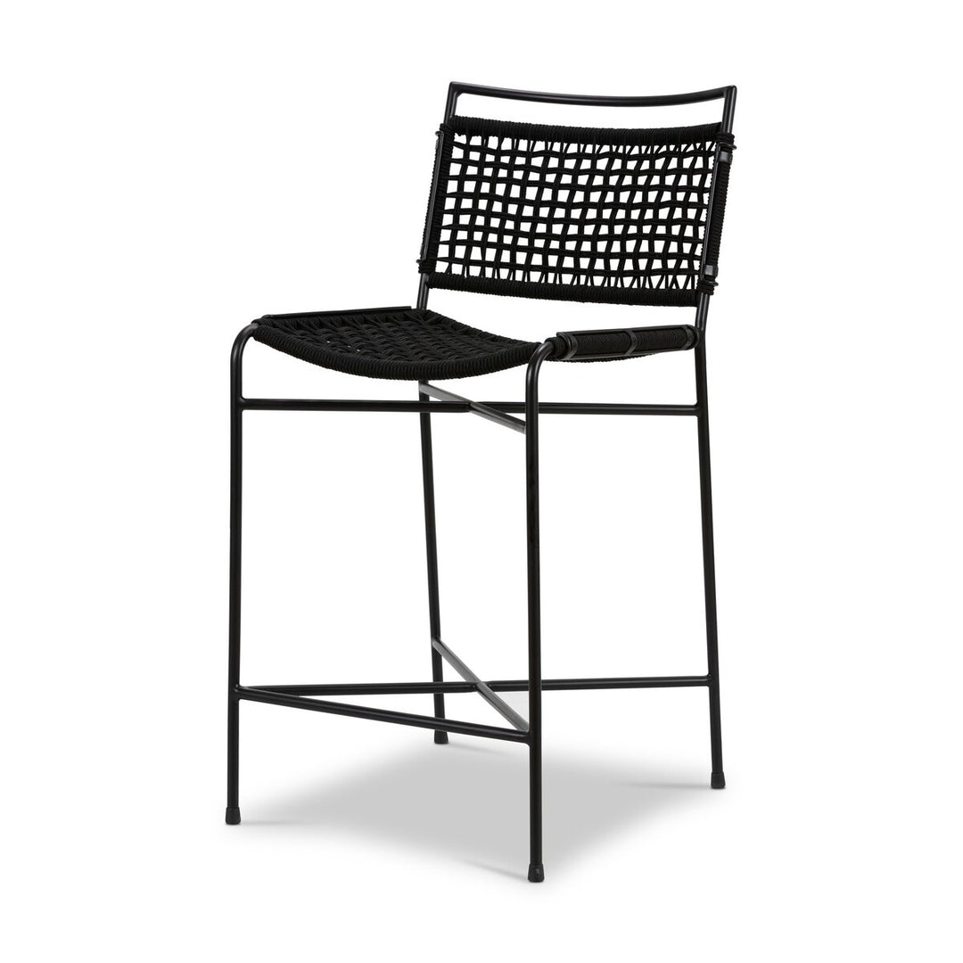 Roosevelt Outdoor Bar + Counter Stool - Black Rope - Counter