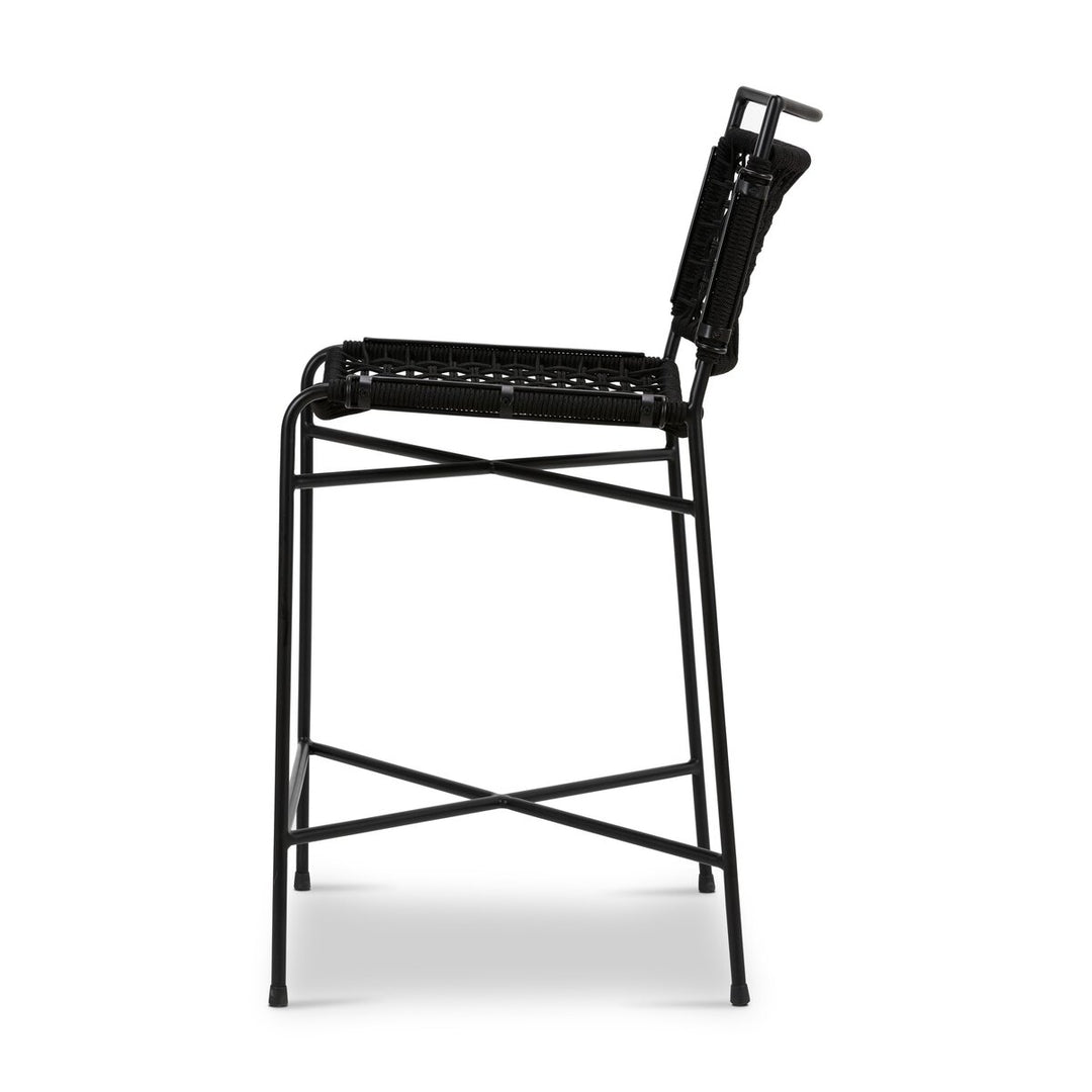 Roosevelt Outdoor Bar + Counter Stool - Black Rope - Counter