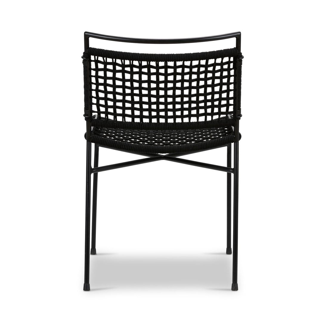 Roosevelt Outdoor Dining Chair - Black Rope