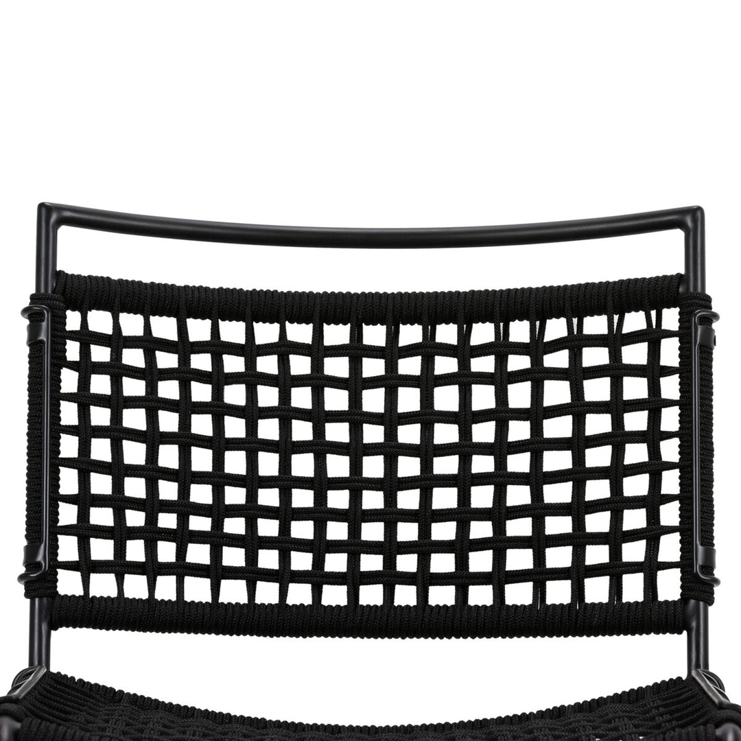 Roosevelt Outdoor Dining Chair - Black Rope