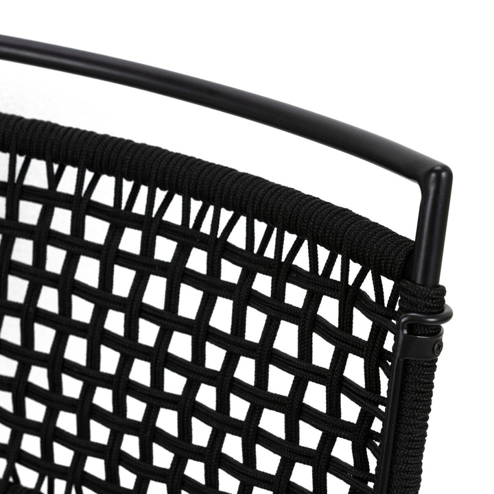 Roosevelt Outdoor Dining Chair - Black Rope