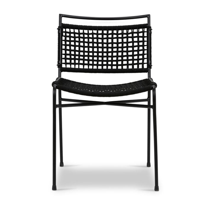 Roosevelt Outdoor Dining Chair - Black Rope