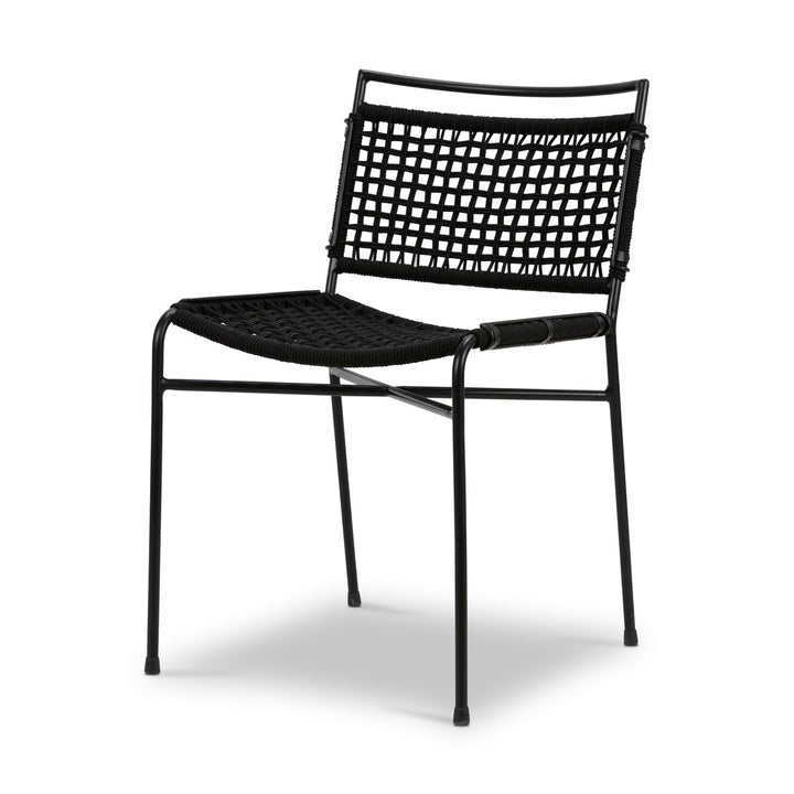 Roosevelt Outdoor Dining Chair - Black Rope