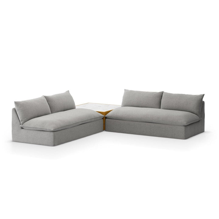 Emerson Outdoor 2-Piece Sectional W/ Coffee Table - Faye Ash