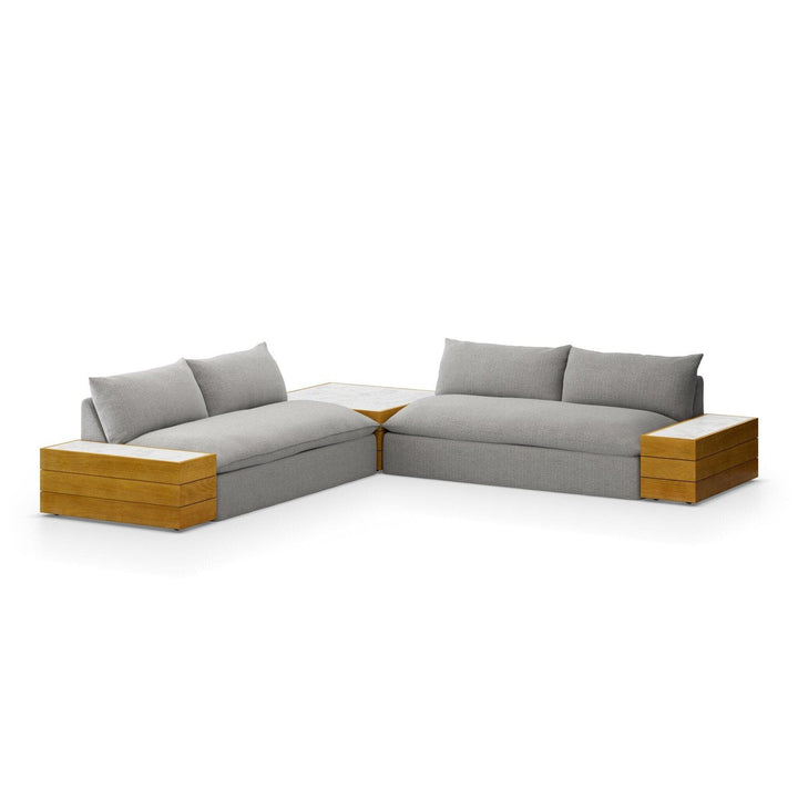 Emerson Outdoor 2Pc Sectional W/ Coffee & End Tables - Faye Ash