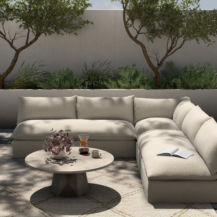 Cole Outdoor 3-Piece Sectional - Faye Sand