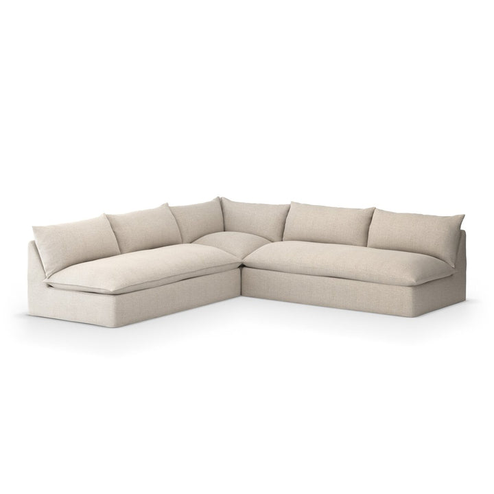 Cole Outdoor 3-Piece Sectional - Faye Sand