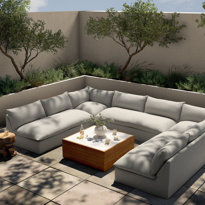 Emerson Outdoor 5-Piece Sectional - Faye Ash