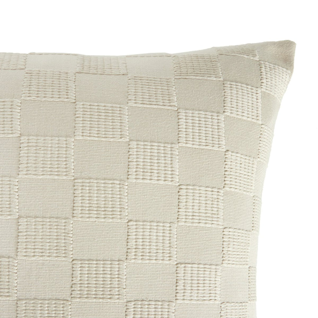 Artisan Checked Pillow - Ivory Cotton - Cover Only