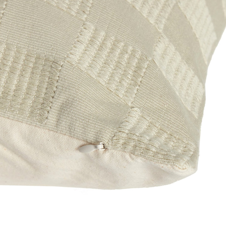 Artisan Checked Pillow - Ivory Cotton - Cover Only