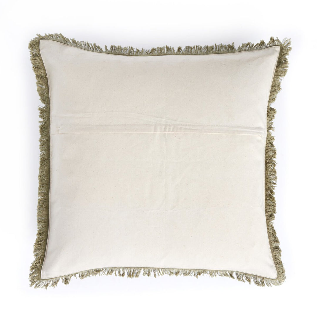 Artisan Eyelash Pillow - Sage Cotton - 22"X22" - Cover Only