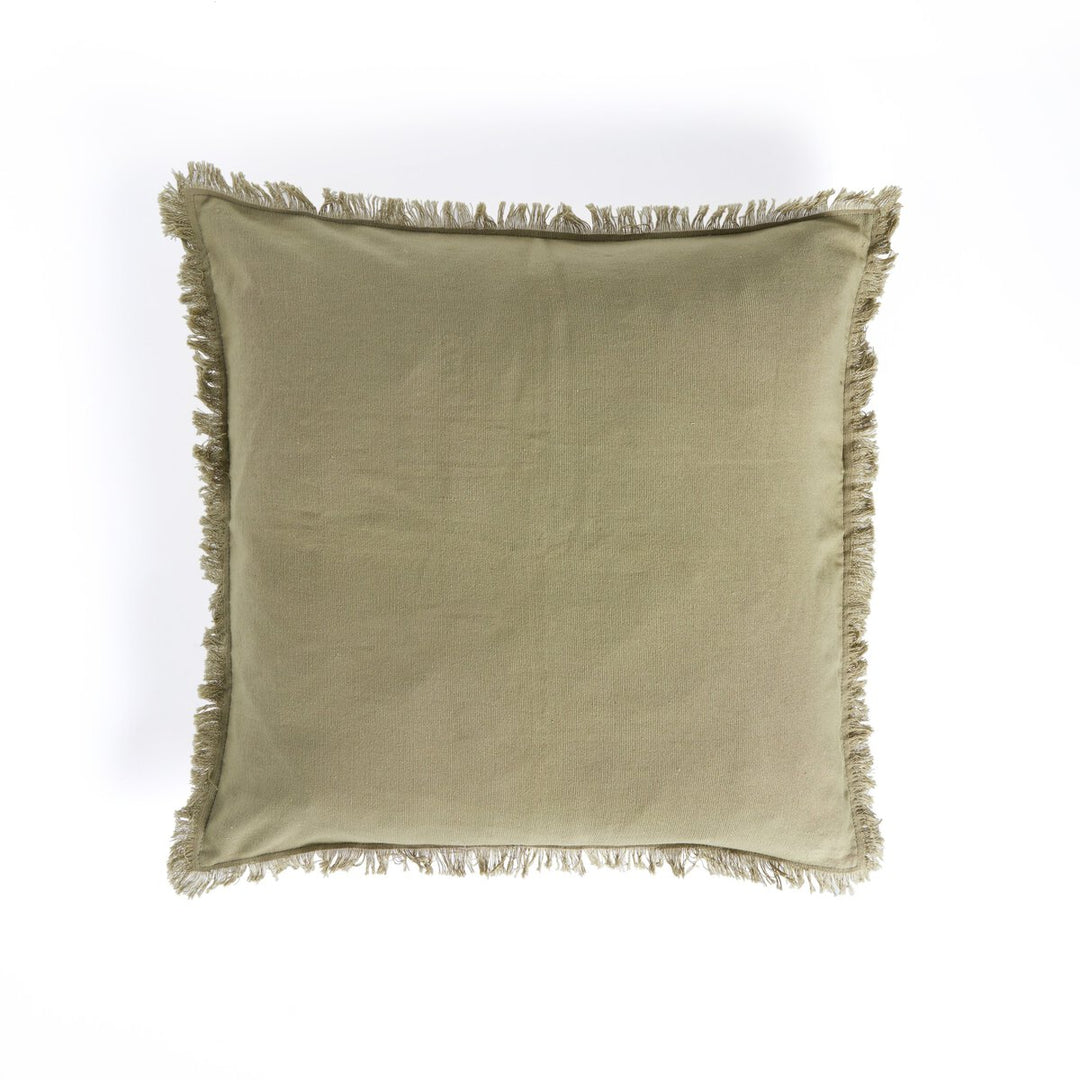 Artisan Eyelash Pillow - Sage Cotton - 22"X22" - Cover Only