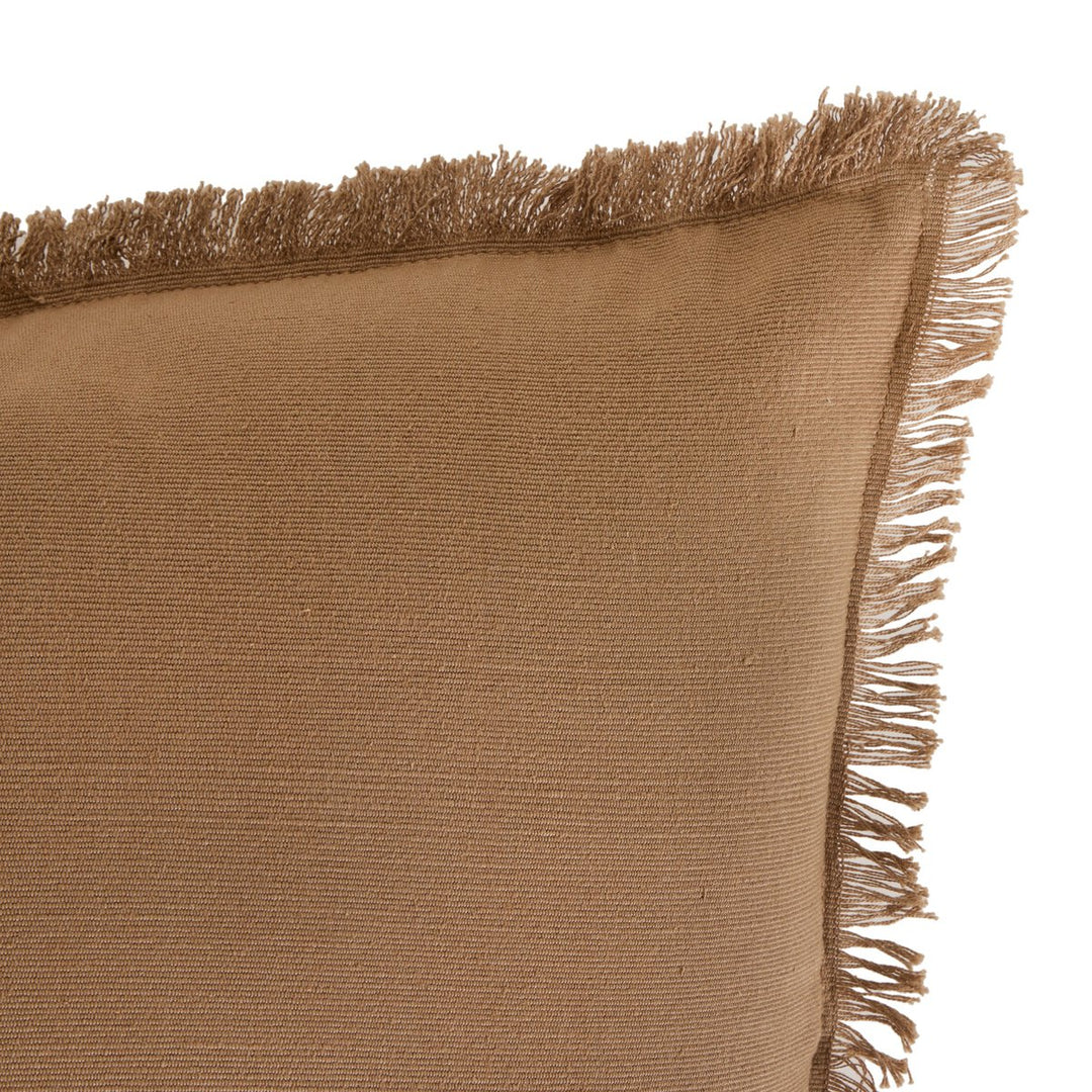 Artisan Eyelash Pillow - Khaki Cotton - 22"X22" - Cover Only