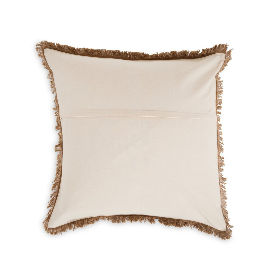 Artisan Eyelash Pillow - Khaki Cotton - 22"X22" - Cover Only