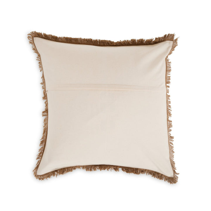 Artisan Eyelash Pillow - Khaki Cotton - 22"X22" - Cover Only