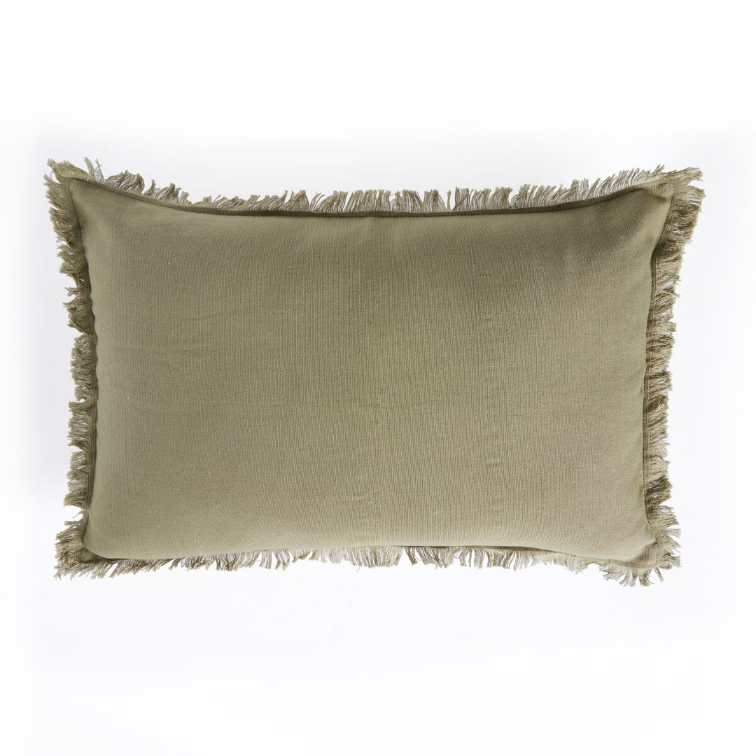 Artisan Eyelash Pillow - Sage Cotton - 16"X24" - Cover Only