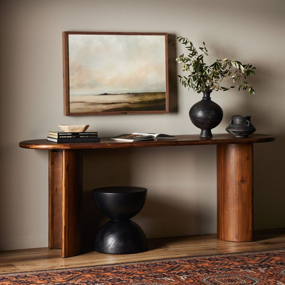 Console Tables Payton Large Console Table - Seasoned Brown Acacia