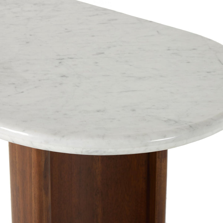 Hayden Large Console Table - Italian White Marble