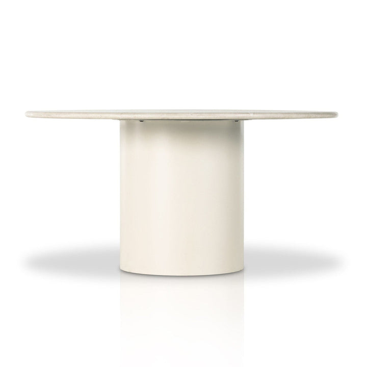 Ashby Round Dining Table - Cream Marble