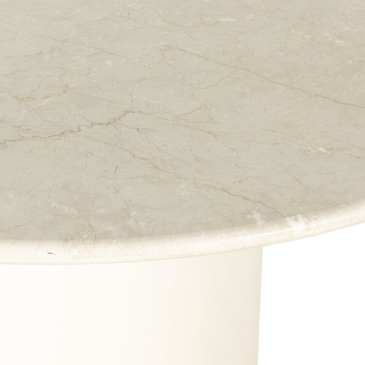 Ashby Round Dining Table - Cream Marble