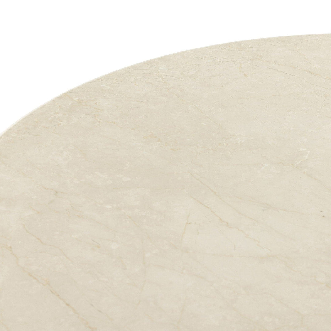 Ashby Round Dining Table - Cream Marble