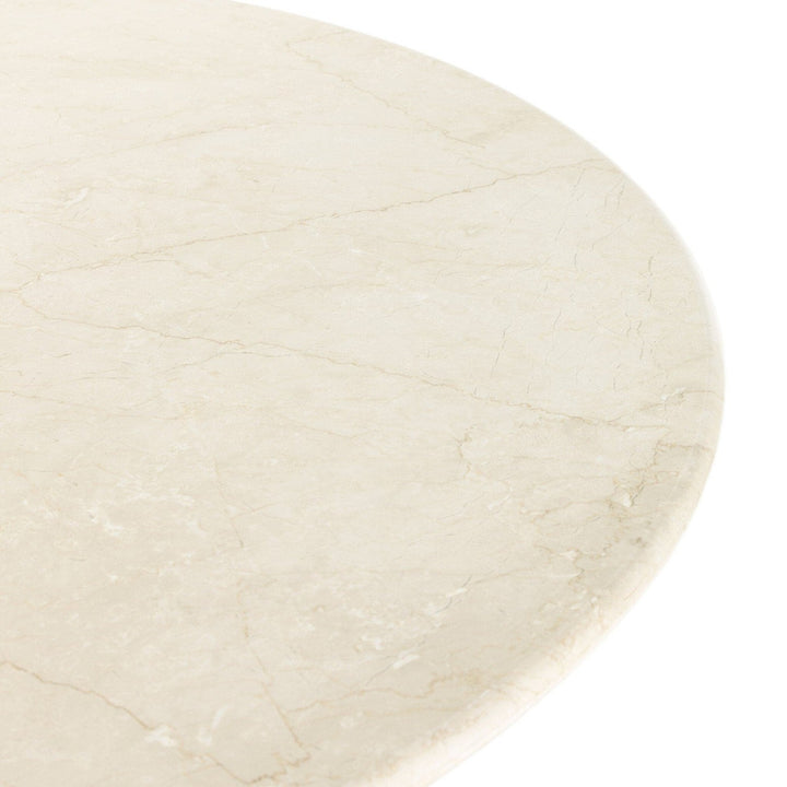 Ashby Round Dining Table - Cream Marble