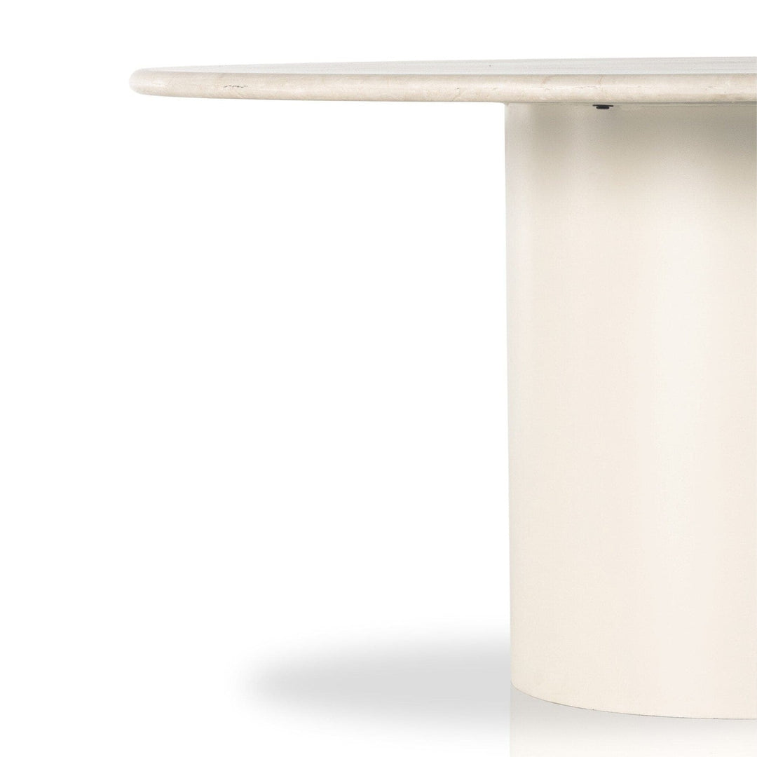 Ashby Round Dining Table - Cream Marble