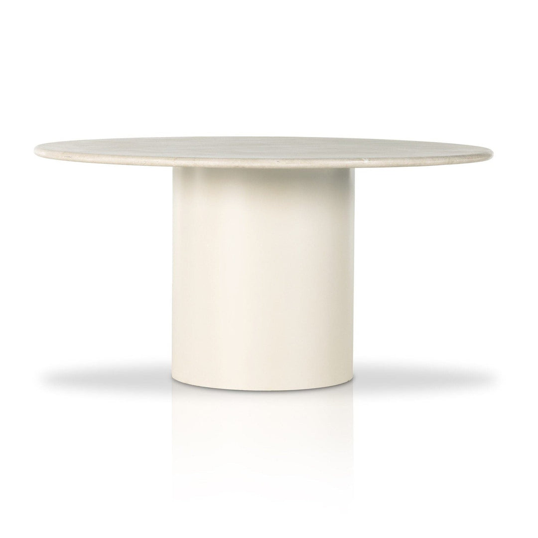 Ashby Round Dining Table - Cream Marble