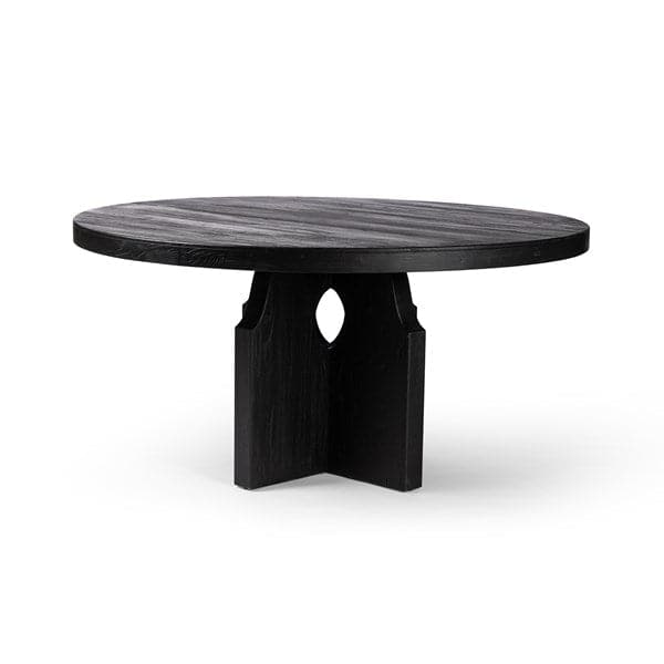 Allandale Round Dining Table-Four Hands-FH-235824-002-Dining TablesBlack Elm-4-France and Son