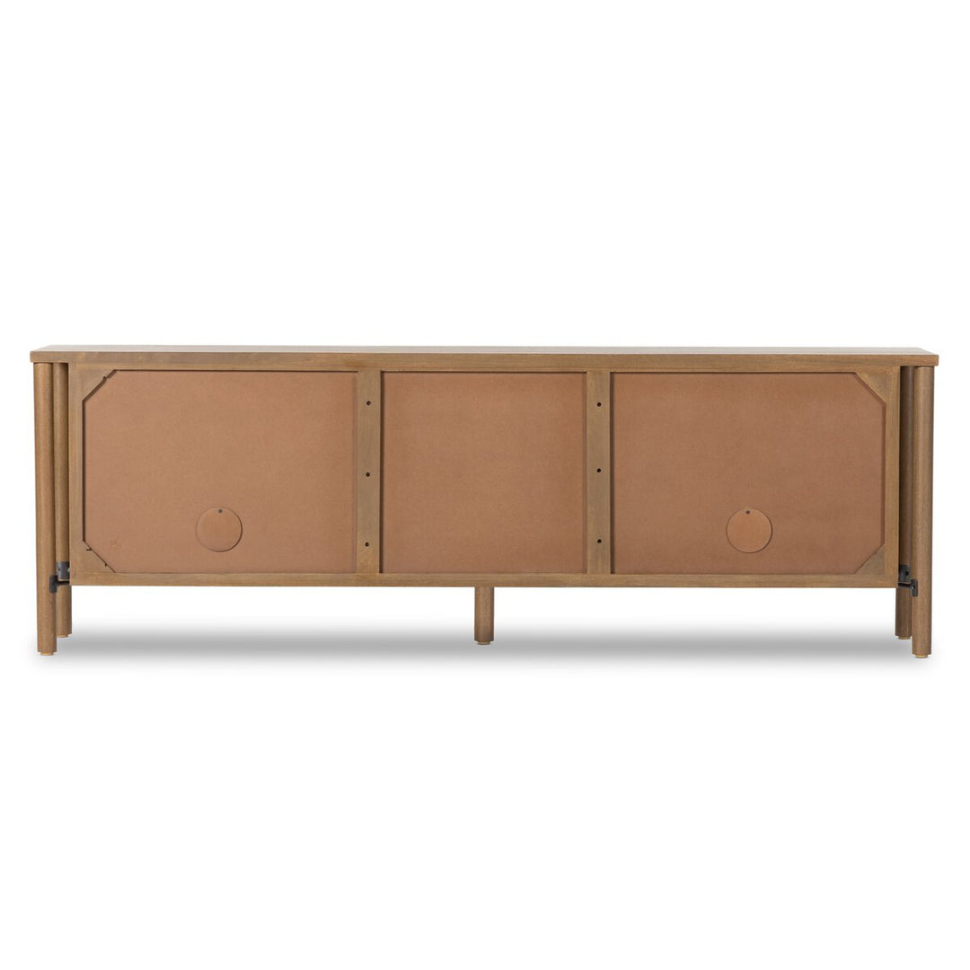 Veda Media Console - Taupe Cane