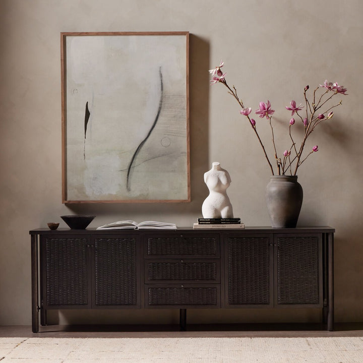 Veda Media Console - Black Cane