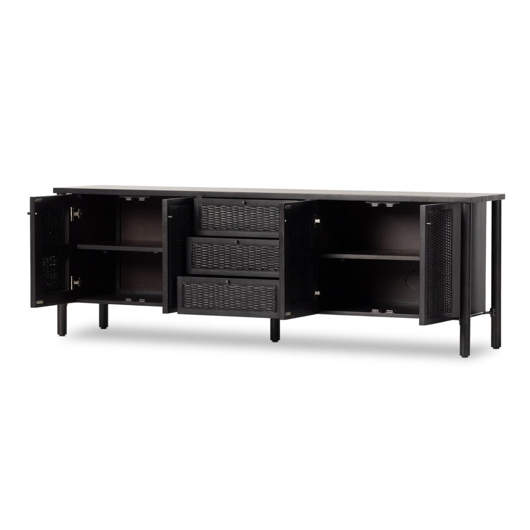 Veda Media Console - Black Cane