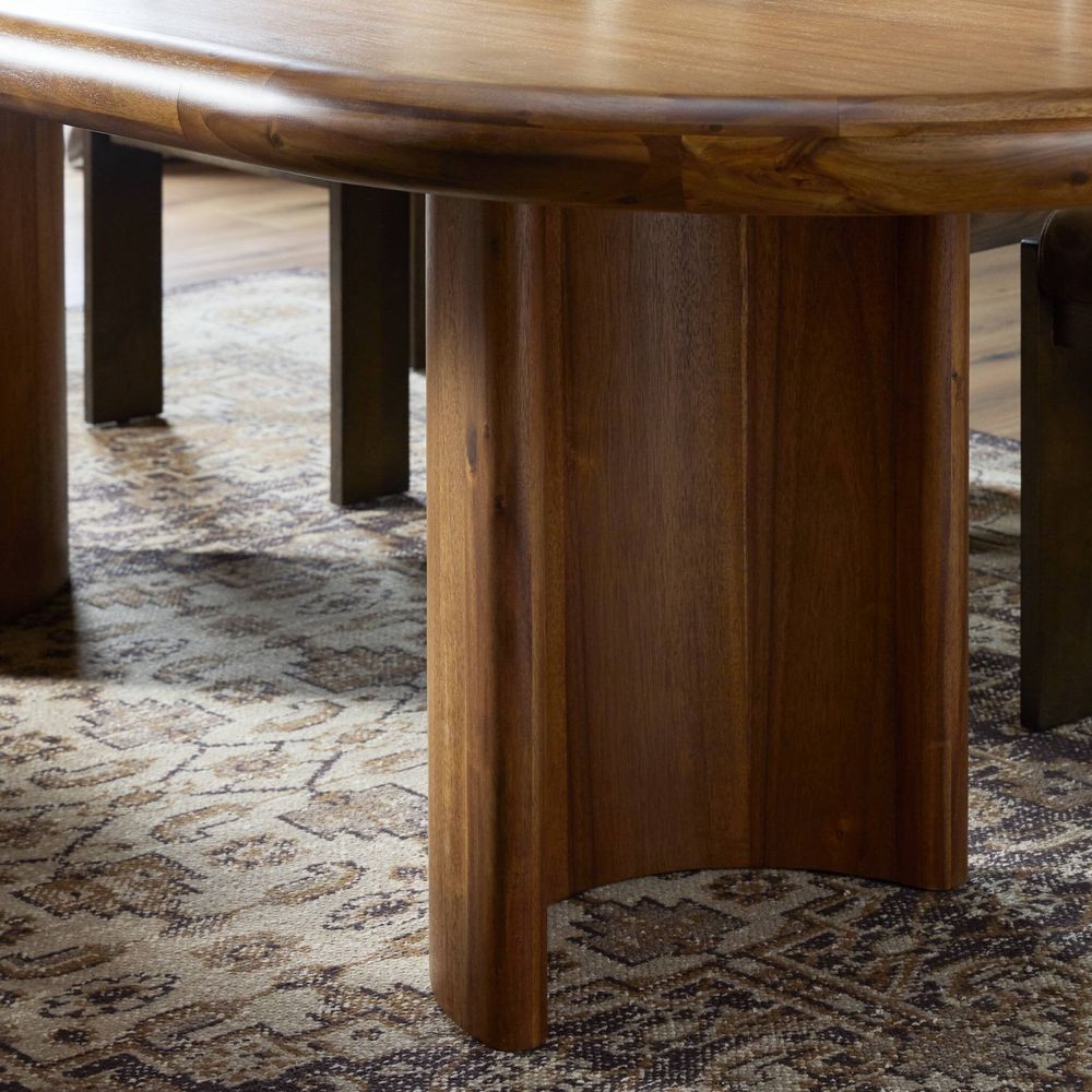 Paden Extension Dining Table - Seasoned Brown Acacia