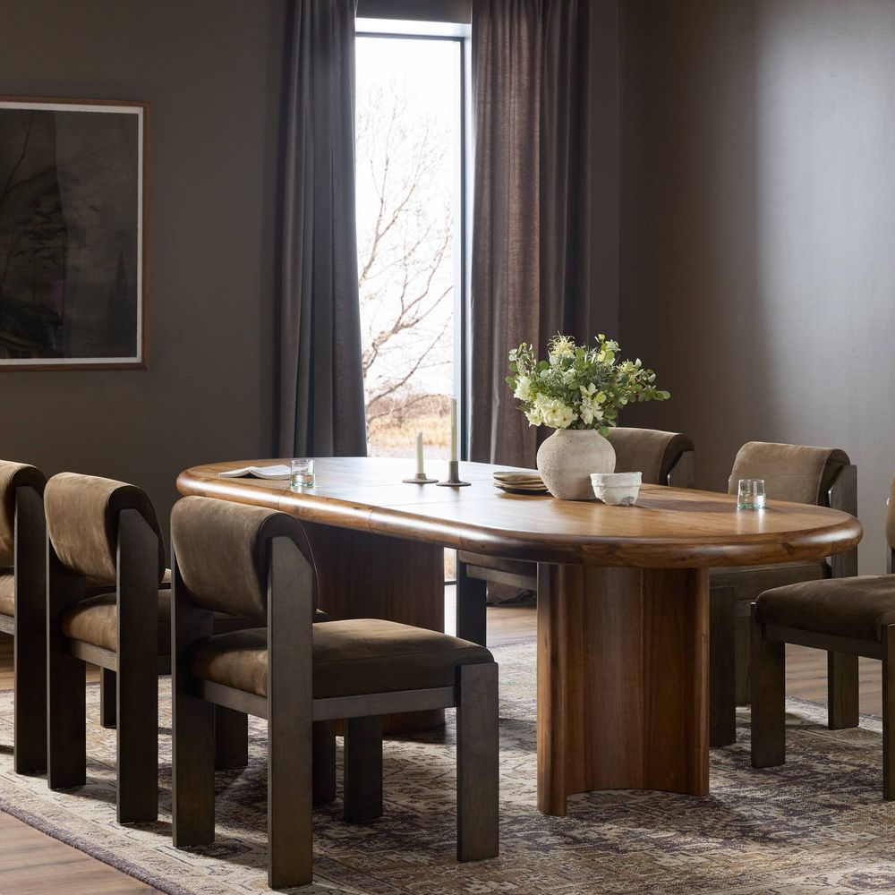 Paden Extension Dining Table - Seasoned Brown Acacia