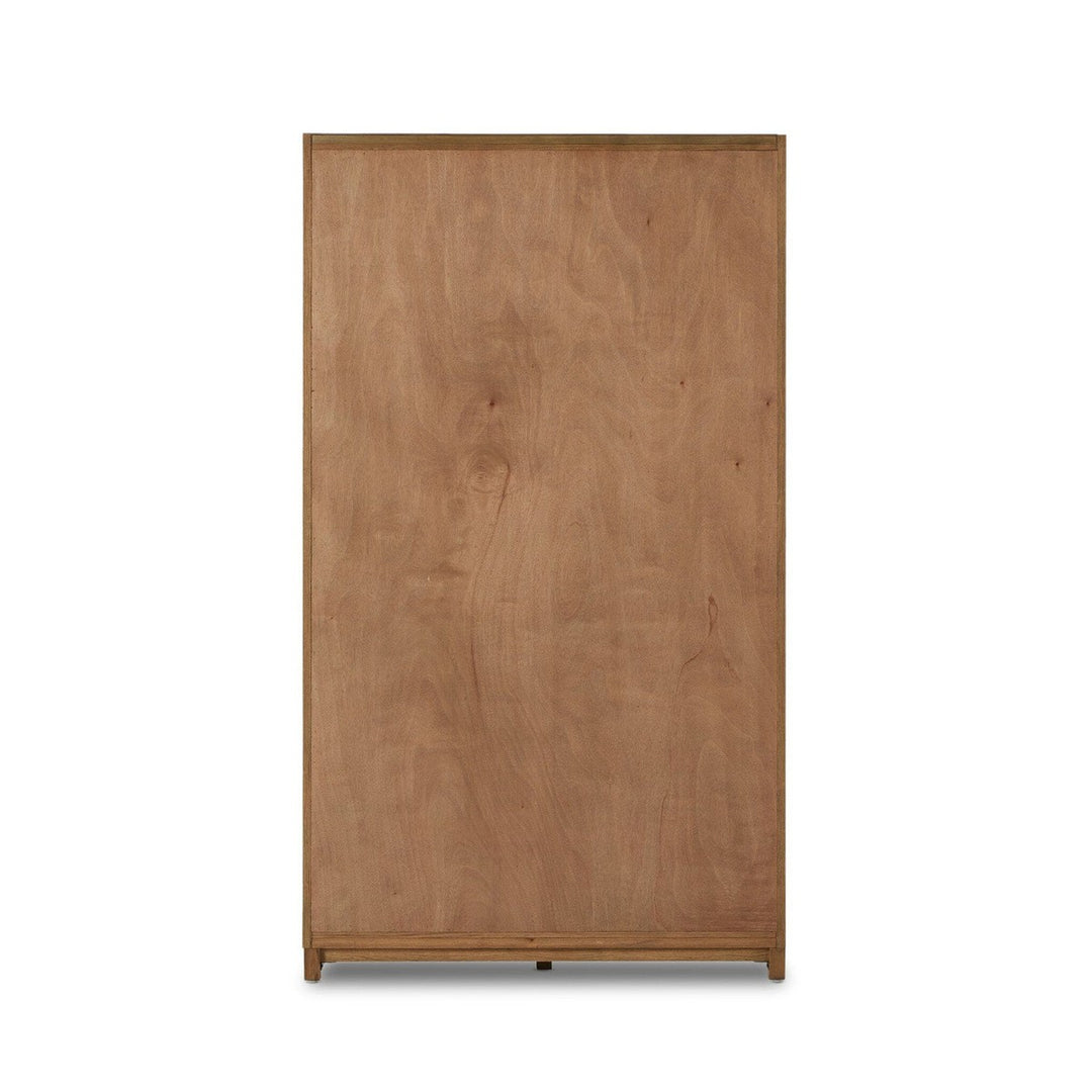 Emerson Panel and Glass Door Cabinet - Drifted Oak Solid