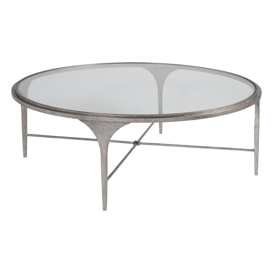 Coffee Tables Porto Silver Round Cocktail Table - Silver Leaf