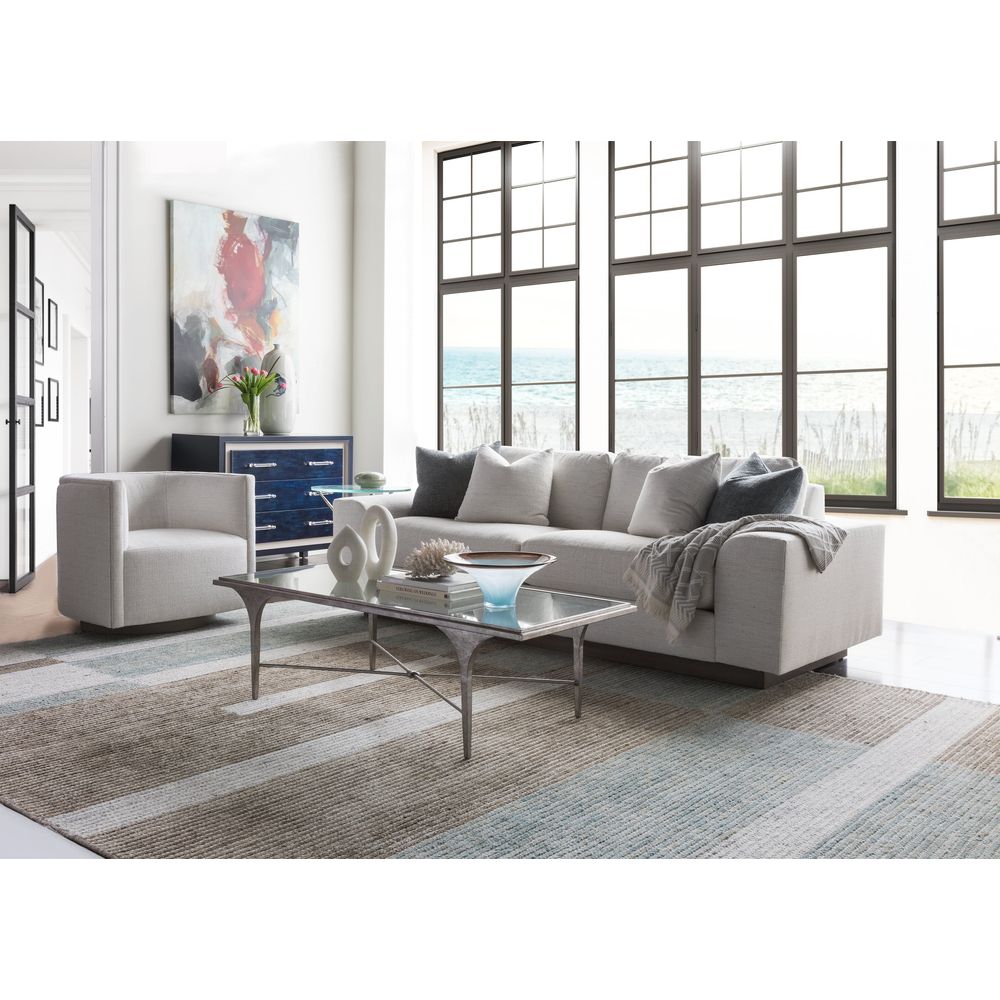 Coffee Tables Porto Silver Rectangular Cocktail Table - Silver Leaf