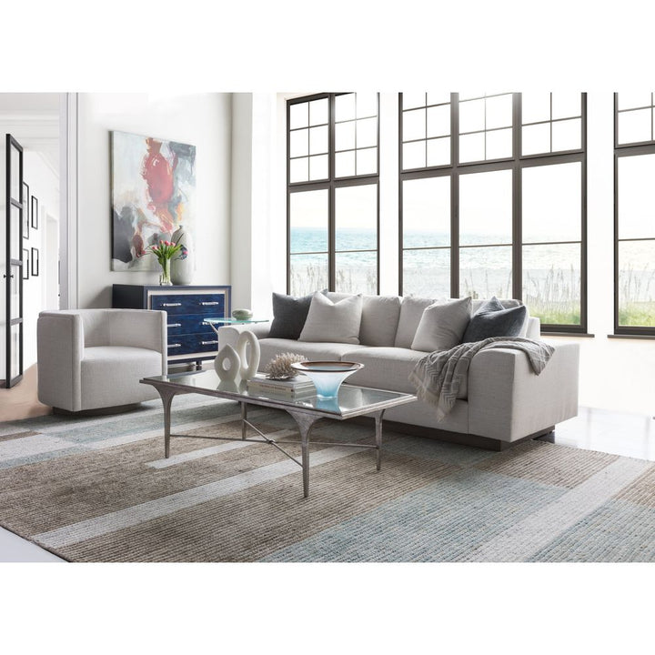 Coffee Tables Porto Silver Rectangular Cocktail Table - Silver Leaf
