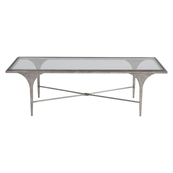 Coffee Tables Porto Silver Rectangular Cocktail Table - Silver Leaf